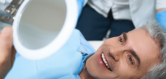 Man at dental checkup in Owasso